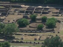 WS AERIAL View of Olympia / Olympia, Peloponnese, Greece Stock Footage