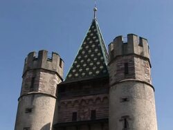 Basel Spalentor (Gate House) Stock Footage