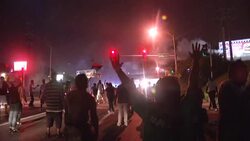 Missouri's Governor is sending National Guard troops to Ferguson after a night that saw guns fired and molotov cocktails thrown at police. Police responded with tear gas. (Aug. 18) Instructional Video