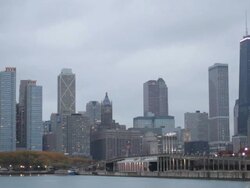 Time lapse Chicago,USA over lake Michigan Stock Footage