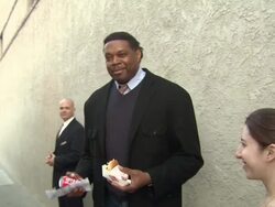Sam Perkins at the Sam Perkins Greets Fans At T-Mobile And Gears Up For NBA All-Star 2011 In Los Angeles at Huntington Park CA. (Footage by WireImage Video/GettyImages) Stock Footage