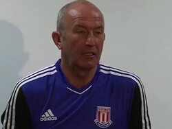 Pre-Match Interview: Tony Pulis.  Stock Footage