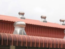 Ventilator on the roof Stock Footage