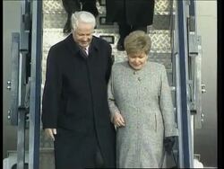 Finland - Clinton and Yeltsin arrive for summit News Clip