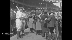 Babe Ruth and Jimmie Foxx at baseball game in NYC News Clip