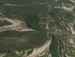 Wooded Escarpments To The East Of Ferrieres-Les-Verreries Stock Footage