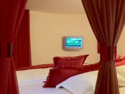 HD DOLLY: Luxurious Hotel Bedroom Stock Footage