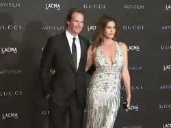 Cindy Crawford, Rande Gerber at 2014 LACMA Art+Film Gala Honoring Barbara Kruger And Quentin Tarantino Presented By Gucci Stock Footage