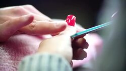 Manicure procedure. Stock Footage