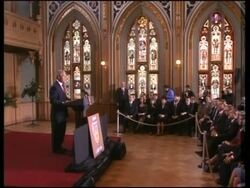 President speaks before heading to Netherlands News Clip