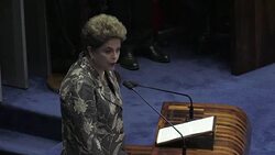 CLEAN : Brazils Rousseff denies charges at impeachment trial News Clip