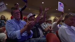 Audience Listening & Cheering to Donald Trump News Clip