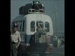 SYND 28 8 74 HMS AJAX LEAVES FAMAGUSTA WITH REFUGEES News Clip