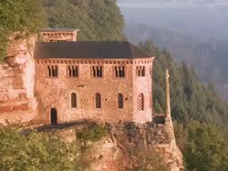 WS View of Romain Klause /  Kastel-Staadt, Saar-Valley, Rhineland-Palatinate, Germany Stock Footage