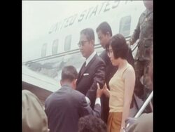 SYND 15-4-71 CAMBODIAN PREMIER GENERAL LON NOL RETURNING TO PHNOM PENH Instructional Video
