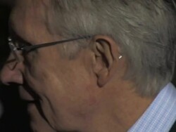 MS ZI Sen Harry Reid preparing for stand up press availability in  Ohio Clock Corridor Audio / Washington, DC, United States Stock Footage