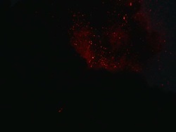 Lava, ash and lighting erupt from volcano at night, Krakatoa, Indonesia, November 2010 Stock Footage