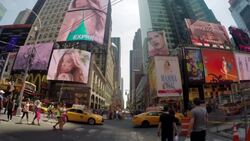 Driving trough Times Square 4K Stock Footage