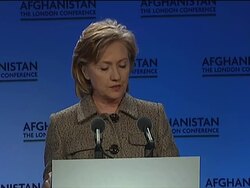 US Secr of State presser following Afghanistan conference News Clip