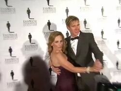 Marlee Matlin and Lawrence Piro at John Wayne Canc Stock Footage