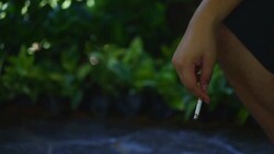Holding A Cigarette Stock Footage