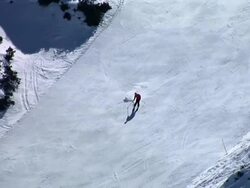 HD: On The Ski Slope Stock Footage