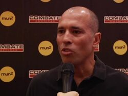 INTERVIEW - Royce Gracie on Martial Arts at mun2 And Campbell McLaren Host Media Luncheon Introducing New MMA Reality Series "Combate Americas" Stock Footage