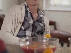 CU TS around table with group of young people chatting and laughing Stock Footage