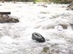 Turbulent flow waterfall. Stock Footage