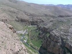 Aerial Wadi Kelt in the Northern Judea Desert, Israel Stock Footage