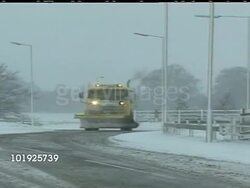 Snowy roads in Glasgow News Clip