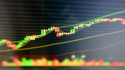 Stock market graph and tecnical analysis stock Stock Footage