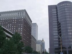 WS shot of city buildings / Tulsa, Oklahoma, United States Stock Footage