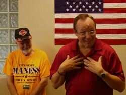 Rob Maness (R) campaign speech for Louisiana Senate Stock Footage