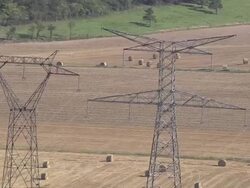 Electricity Pylons Stock Footage