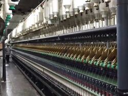 Vietnamese Textile Factory Interior Stock Footage