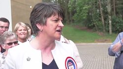 Arlene Foster speaking to press News Clip