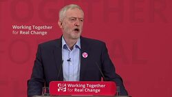 UK Labour Leader Jeremy Corbyn interrupted during speech by protest on crisis in Syria News Clip