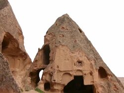 Fairy Chimney Monastery in Cappadocia Stock Footage