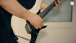 Man Playing Electric Guitar Stock Footage