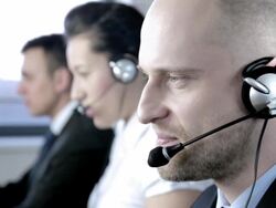 Business customer service smiling Stock Footage