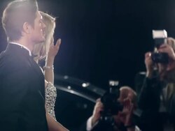 Actors on red carpet Stock Footage