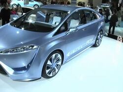 Toyota FCV-R concept car montage Stock Footage