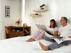 HD DOLLY: Senior Couple In The Morning Stock Footage