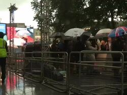 ATMOSPHERE: The Great British Premiere of Chariots of Fire at Leicester Square on July 10, 2012 in London, England (Footage by WireImage Video/Getty Images) Stock Footage