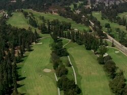 Aerial MS TS, Golf Course / California, United States Stock Footage