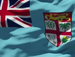 Fiji Flag Stock Footage