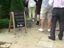 People Walking Around Stratford Upon Avon News Clip