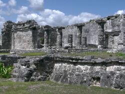 Mayan Ruins at Tulum zoom Stock Footage