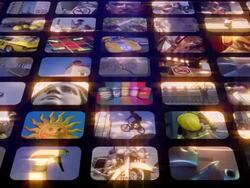 (Loop) Multimedia Wall, Information Medium, Television, Broadcasting, Display Stock Footage